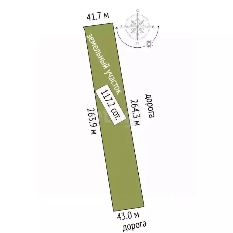 Участок в Крым, Бахчисарайский район, с. Долинное  (117.22 сот.) - Фото 2