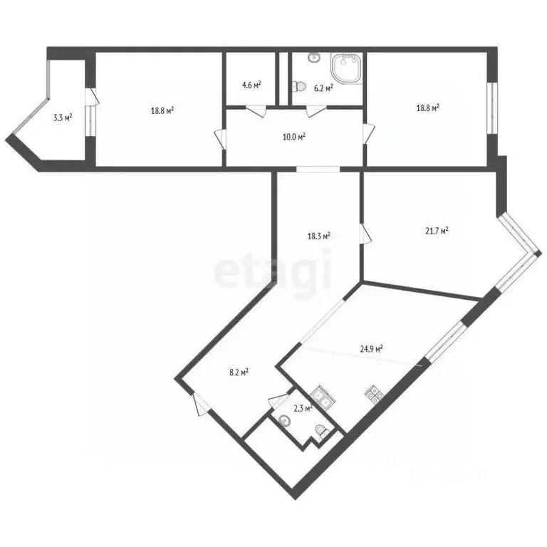 3-к кв. Москва просп. Маршала Жукова, 76к2 (133.9 м) - Фото 2