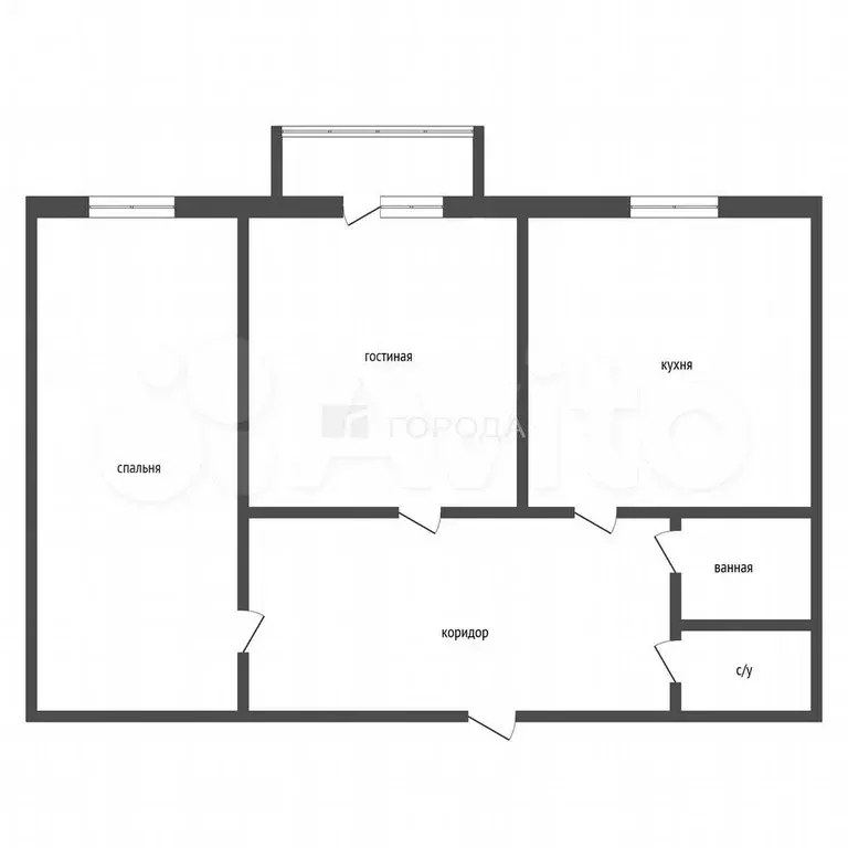 2-к. квартира, 52 м, 3/9 эт. - Фото 1