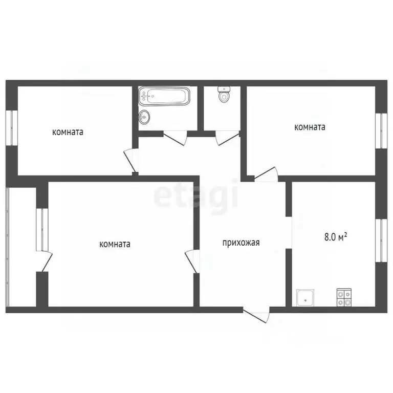 3-к кв. Саратовская область, Балашов ул. 167-й Стрелковой Дивизии, 18А ... - Фото 2