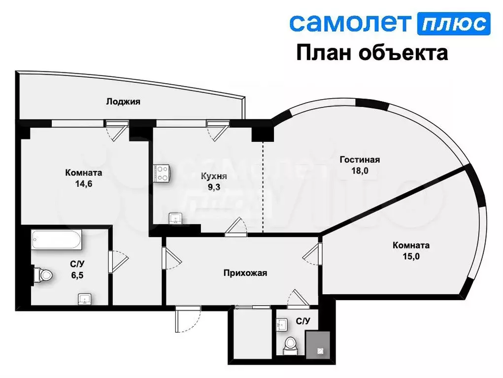 2-к. квартира, 85 м, 9/37 эт. - Фото 0