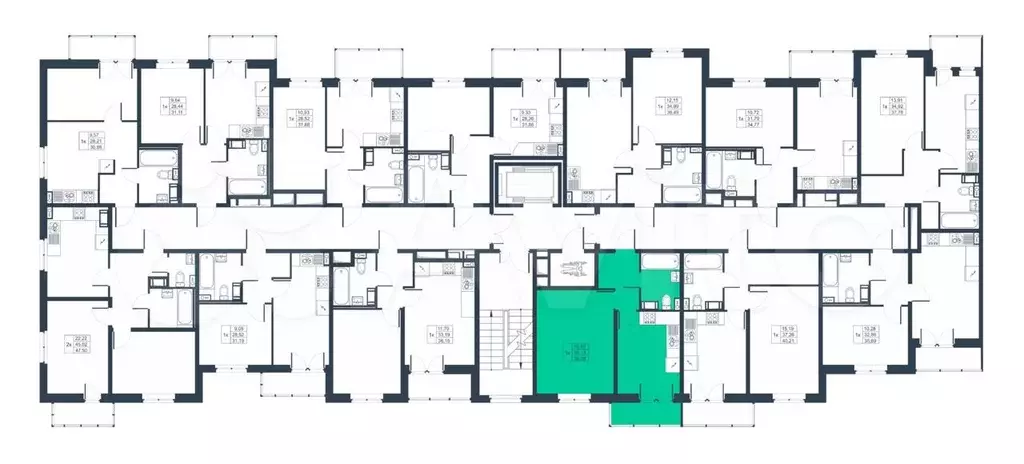 1-к. квартира, 36 м, 7/8 эт. - Фото 1