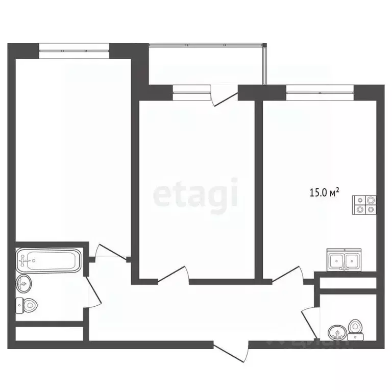 3-к кв. Москва ул. Маргелова, 3к5 (61.0 м) - Фото 2