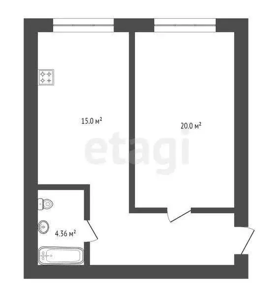 1-комнатная квартира: Нальчик, Кабардинская улица, 195 (48.47 м) - Фото 0