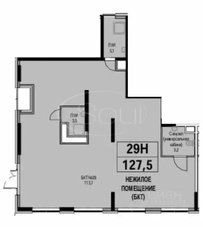 Торговая площадь в Москва Сиреневый парк жилой комплекс (128 м) - Фото 2