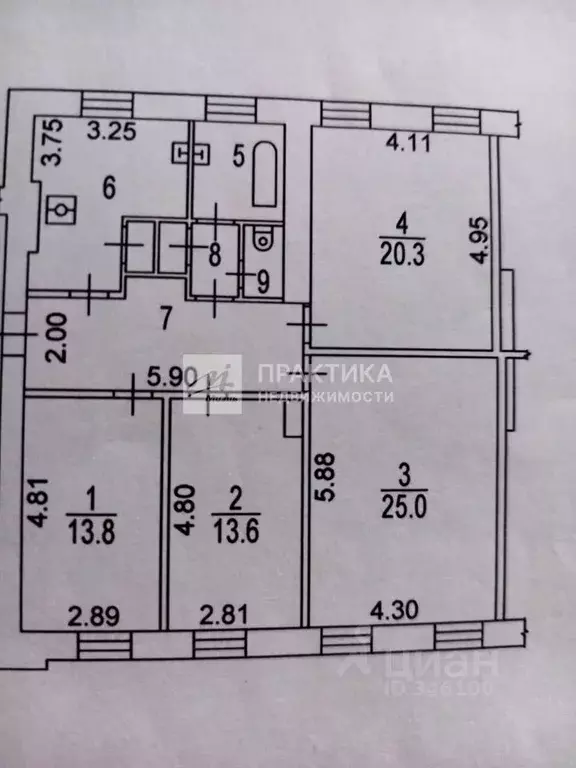 4-к кв. Москва ул. Сущевский Вал, 22 (103.7 м) - Фото 1