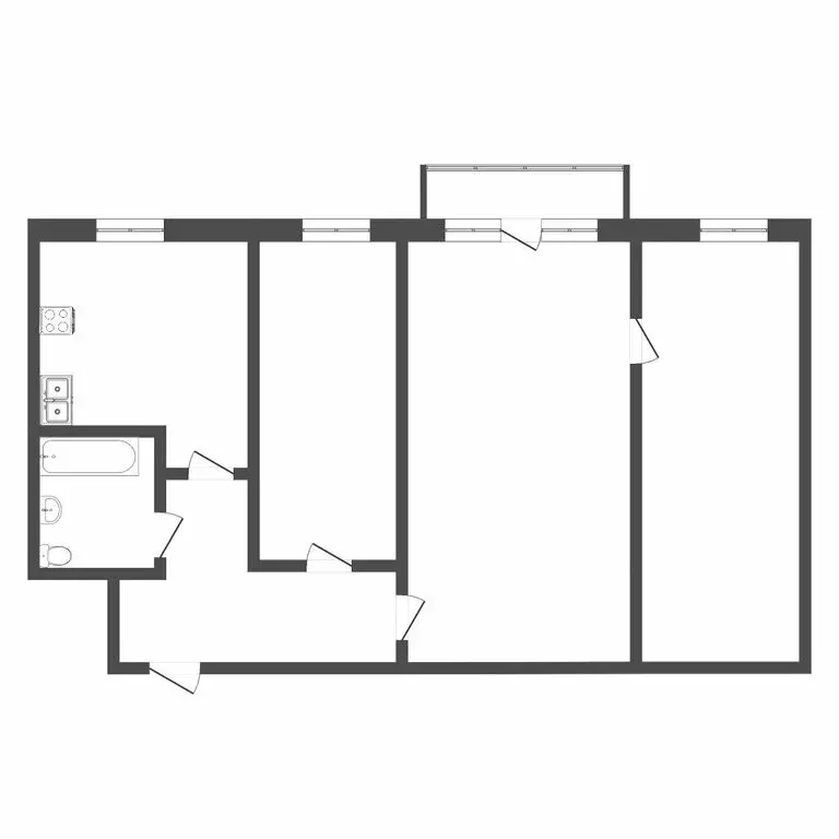 3-комнатная квартира: Тюмень, Ямская улица, 106 (57.1 м) - Фото 2