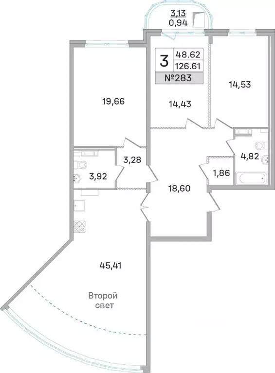 3-к кв. Московская область, Королев ул. Калинина, 11 (124.3 м) - Фото 1