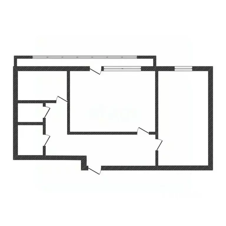 2-к кв. Белгородская область, Вейделевка рп ул. Комсомольская, 7 (49.0 ... - Фото 1