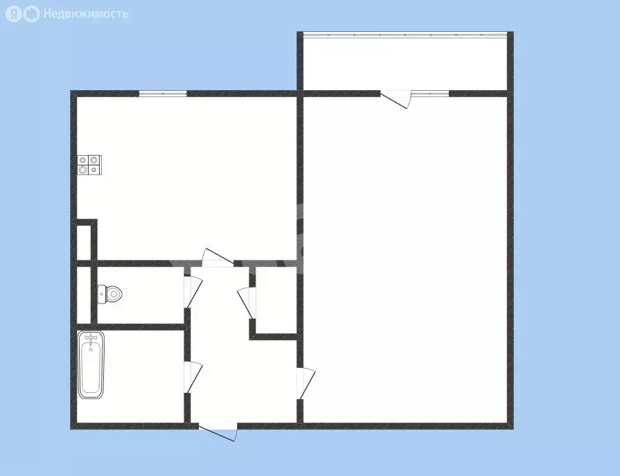 1-комнатная квартира: Черкесск, Советская улица, 74 (33.5 м) - Фото 1