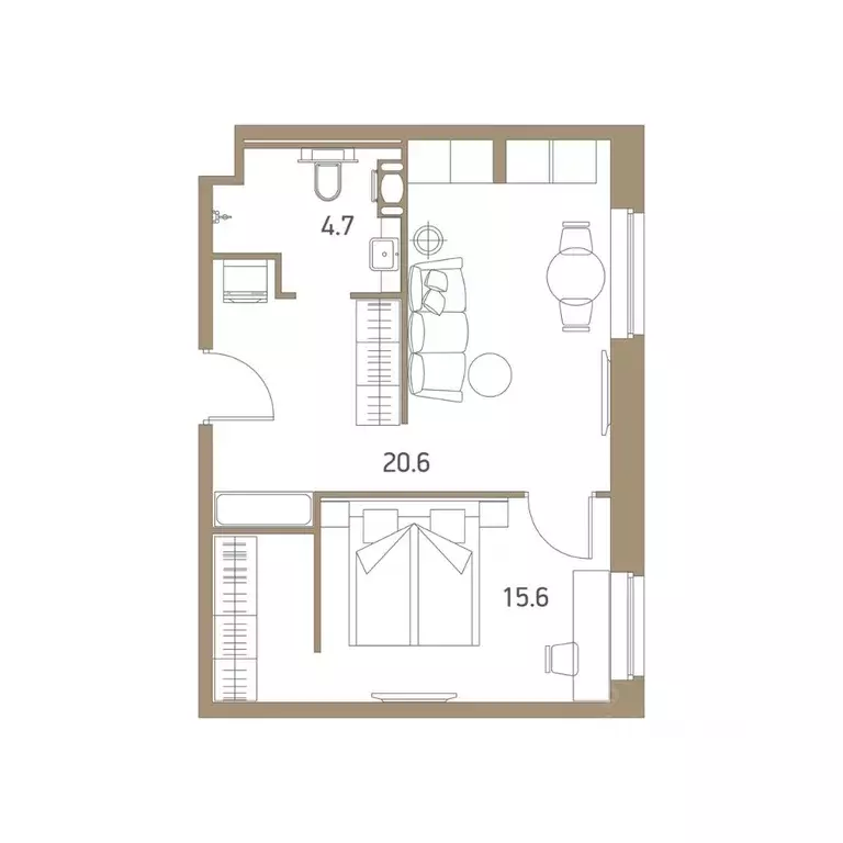 1-к кв. Санкт-Петербург Херсонский проезд, 6 (39.9 м) - Фото 1