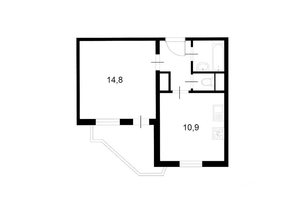 1-к кв. Москва ул. Адмирала Лазарева, 52К2 (36.0 м) - Фото 1