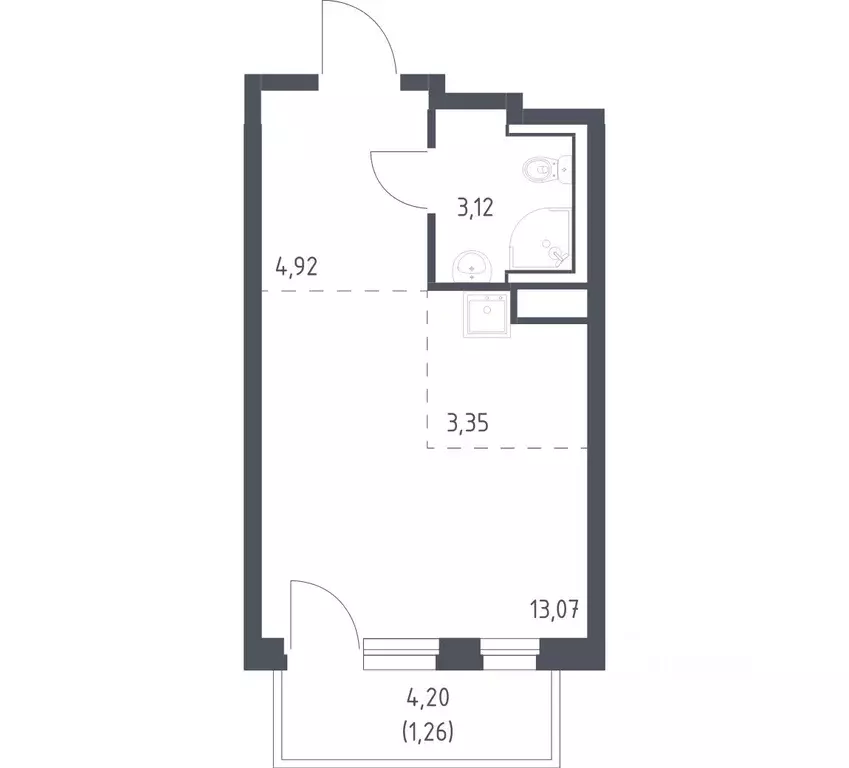 Студия Ленинградская область, Мурино Всеволожский район, Новые Лаврики ... - Фото 1