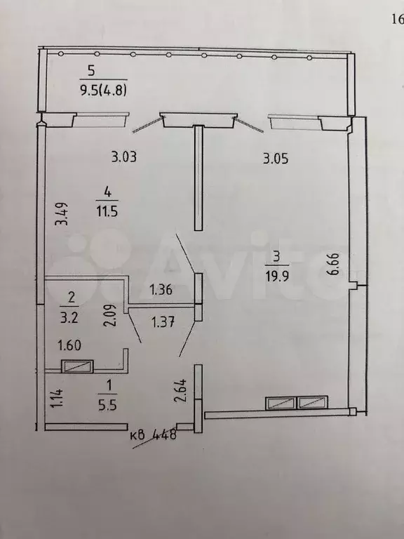 2-к. квартира, 45 м, 16/17 эт. - Фото 0