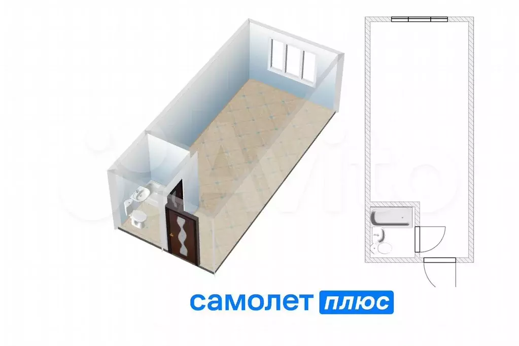 1-к. квартира, 23 м, 8/9 эт. - Фото 0