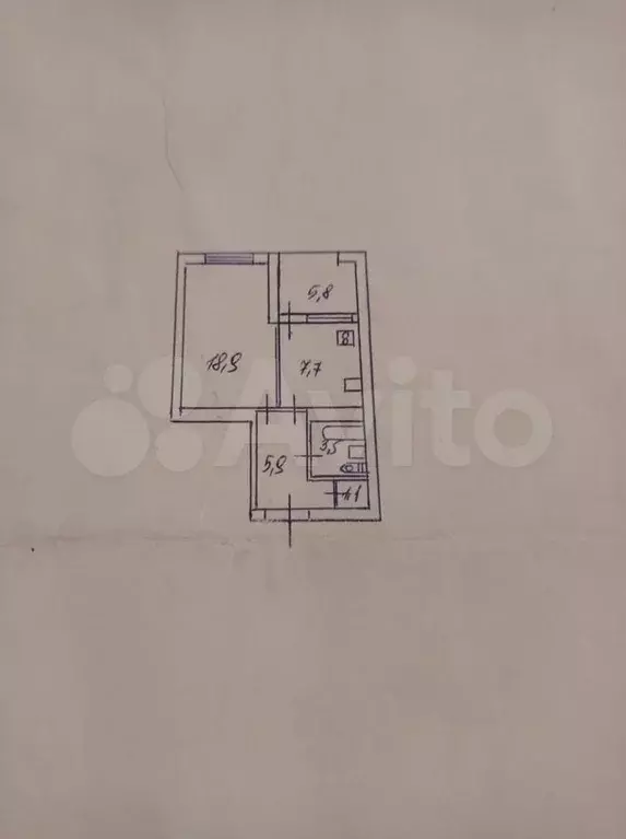 1-к. квартира, 40,7 м, 4/5 эт. - Фото 0