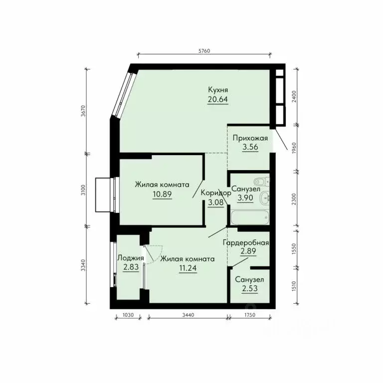 2-к кв. Свердловская область, Екатеринбург Юго-Западный жилрайон, ... - Фото 1