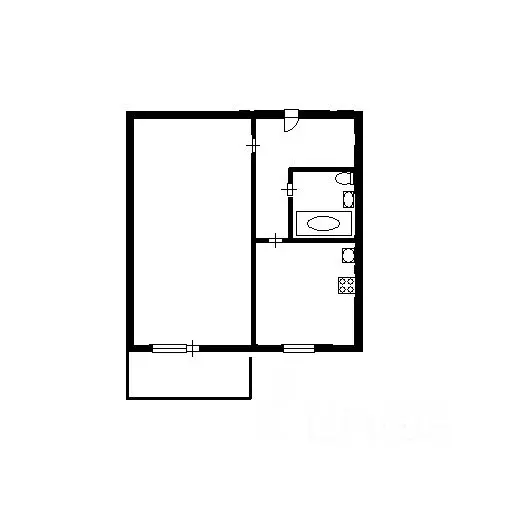 1-к кв. Новосибирская область, Новосибирск ул. Галущака, 2 (37.0 м) - Фото 1