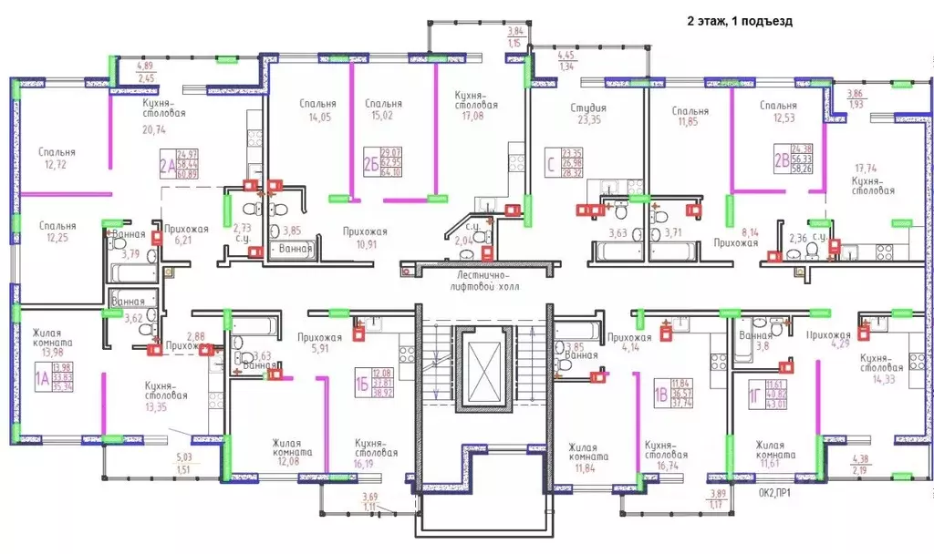 2-к кв. Самарская область, Тольятти ул. Маршала Жукова, 60 (64.01 м) - Фото 2