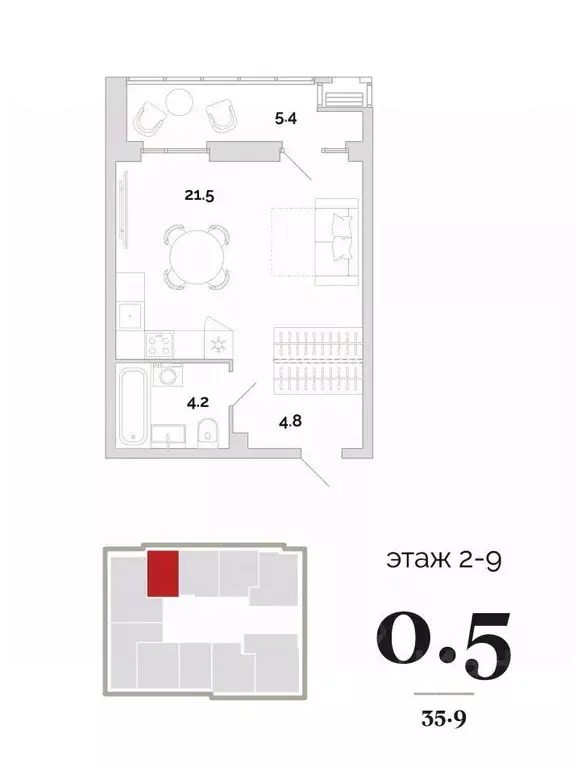 1-к кв. Пензенская область, Пенза проезд 2-й Свердлова, 4 (35.9 м) - Фото 0