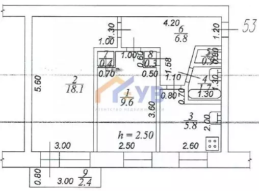 2-к кв. Рязанская область, Кораблино ул. Маяковского, 33 (43.6 м) - Фото 1