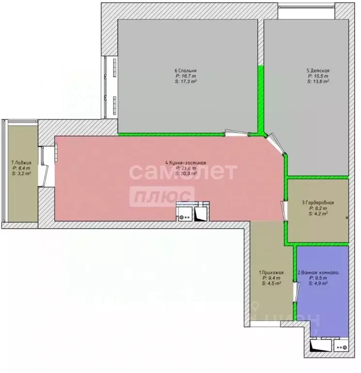 2-к кв. Москва пос. Коммунарка, ул. Бачуринская, 4к4 (66.1 м) - Фото 2