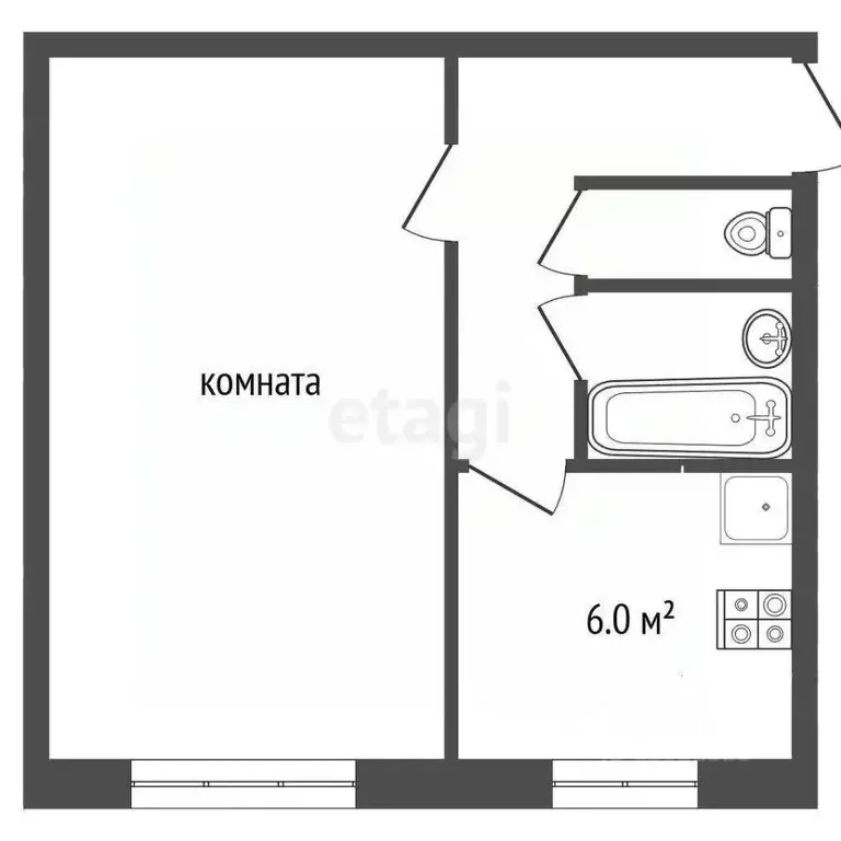 1-к кв. Нижегородская область, Выкса Юбилейный мкр, 1А (32.6 м) - Фото 2
