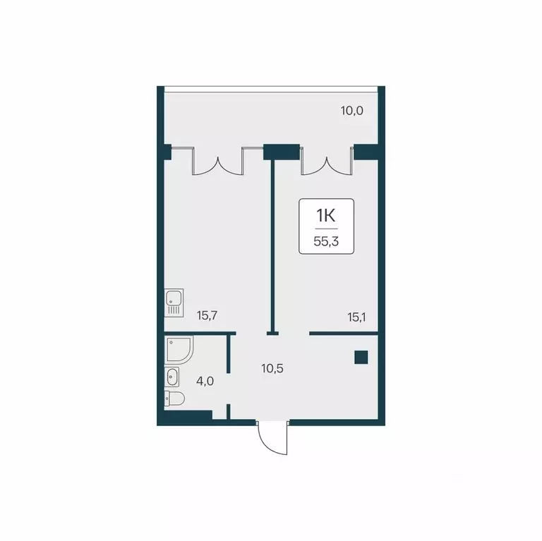 2-к кв. Крым, Алупка ш. Севастопольское, 6Ак3 (55.3 м) - Фото 1