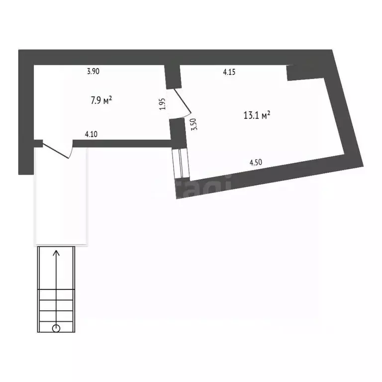 Комната Крым, Евпатория ул. Караимская, 72 (13.1 м) - Фото 2