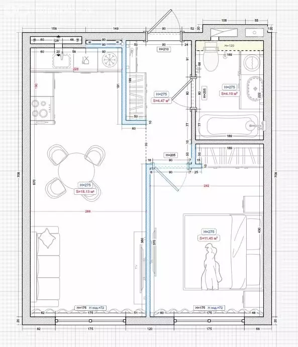 2-комнатная квартира: Пенза, улица Измайлова, 38 (38.8 м) - Фото 0