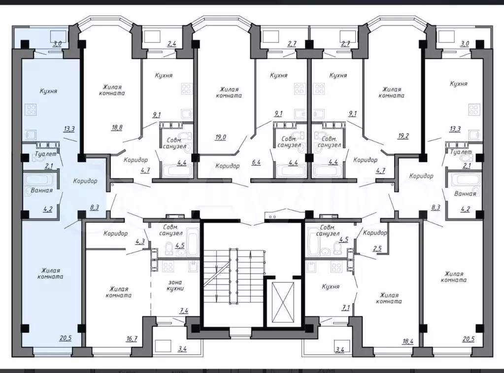2-к. квартира, 47,7 м, 4/5 эт. - Фото 1
