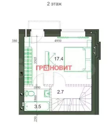 3-к. квартира, 75 м, 1/2 эт. - Фото 1