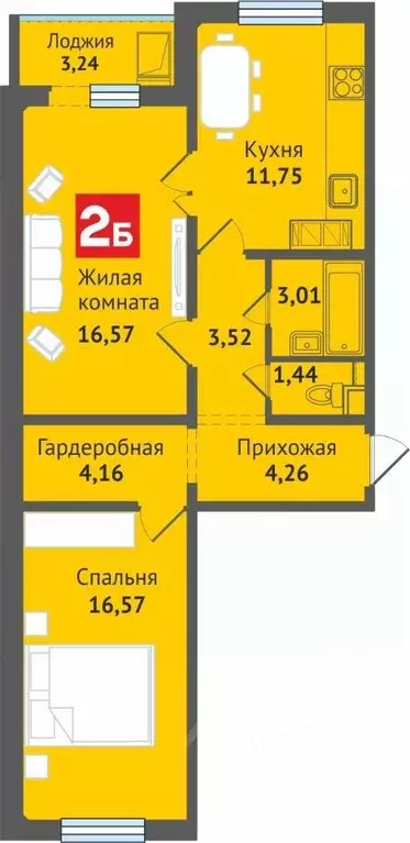 2-к кв. Марий Эл, Медведево городское поселение, Медведево пгт ул. ... - Фото 1