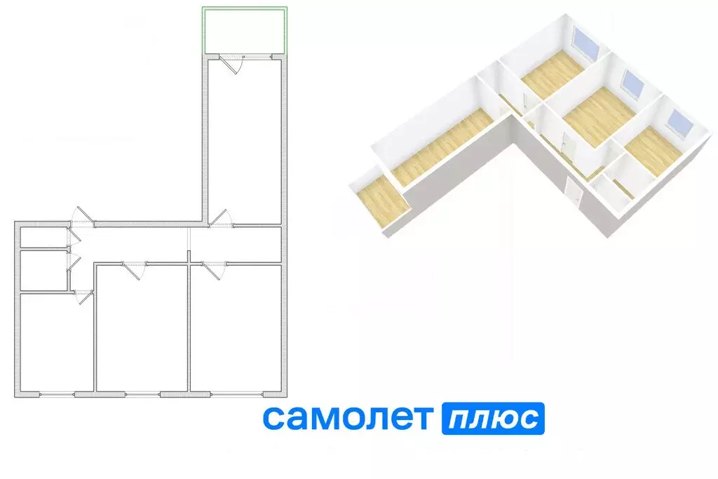 3-комнатная квартира: Кемерово, улица Марковцева, 18 (59.6 м) - Фото 1