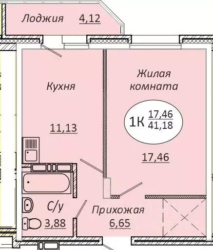 1-к кв. Новосибирская область, Новосибирск 2-я Воинская ул., 51 (41.18 ... - Фото 1