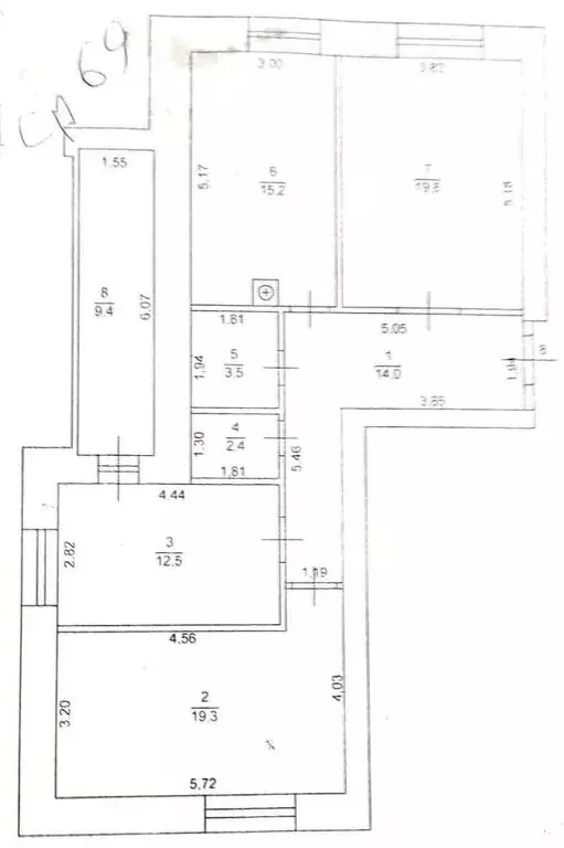 3-комнатная квартира: Тверь, улица Михаила Румянцева, 42 (86.7 м) - Фото 1