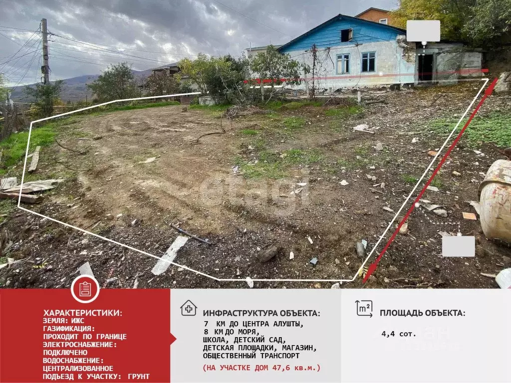 Дом в Крым, Алушта муниципальный округ, с. Изобильное пер. Тихий, 5 ... - Фото 1