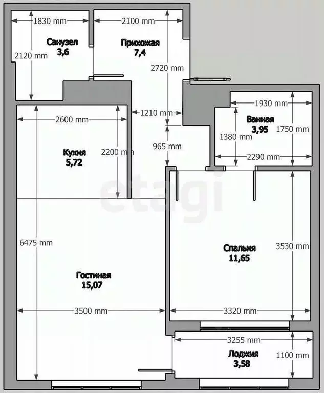 2-к кв. Татарстан, Казань ул. Алексея Козина, 2 (48.8 м) - Фото 2