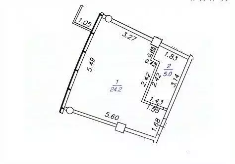 Студия Краснодарский край, Геленджик Крымская ул., 3к2 (29.2 м) - Фото 1