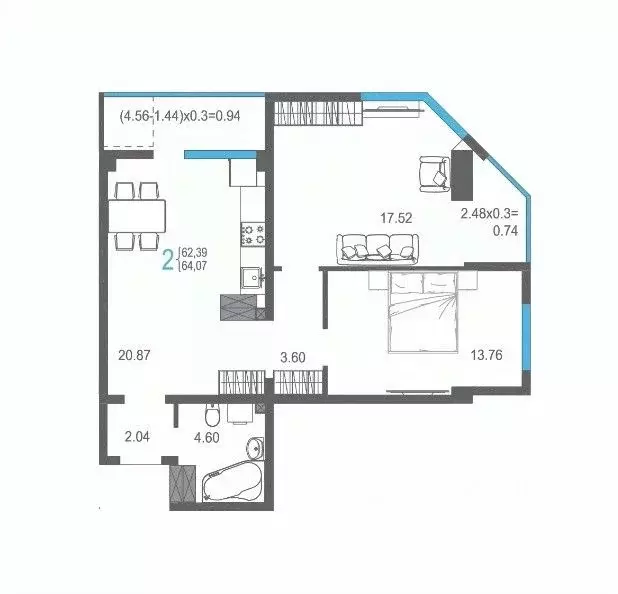 2-к кв. Крым, Ялта ул. Кирова, 155Ак1 (64.07 м) - Фото 1