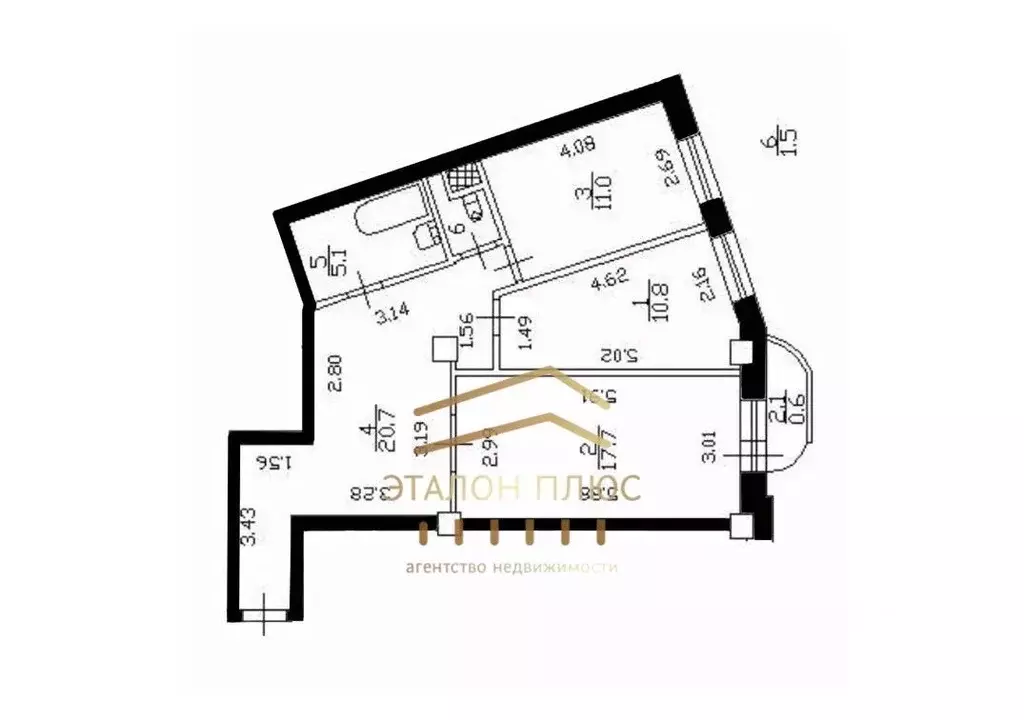 2-к кв. Санкт-Петербург Туристская ул., 10к1 (70.0 м) - Фото 2