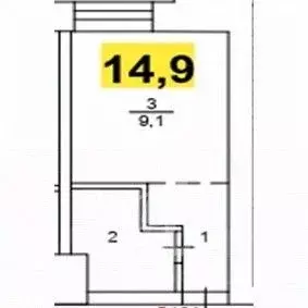 1-к кв. Москва Сельскохозяйственная ул., 17к5 (14.9 м) - Фото 1