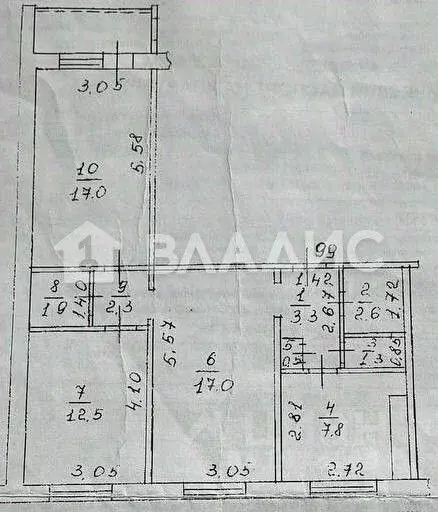 3-к кв. Башкортостан, Уфа ул. Адмирала Макарова, 24 (66.2 м) - Фото 2