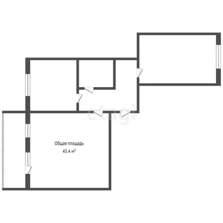 2-к кв. Кемеровская область, Березовский Иркутская ул., 43 (45.4 м) - Фото 2