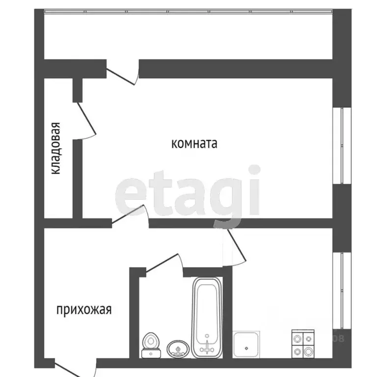 1-к кв. Коми, Сыктывкар Емвальская ул., 9 (33.8 м) - Фото 1