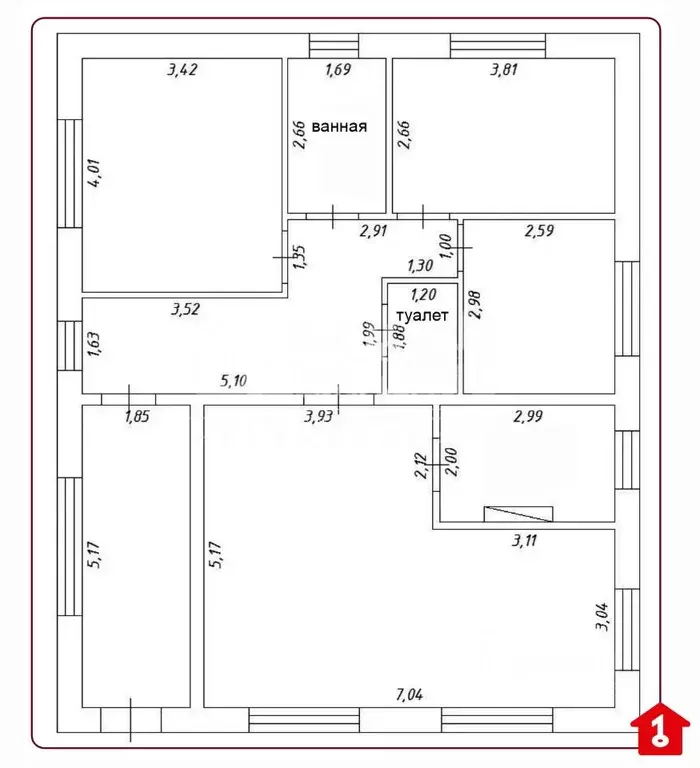 Дом в Омская область, Омск СОСН Интернационалист тер., 32А (101 м) - Фото 2