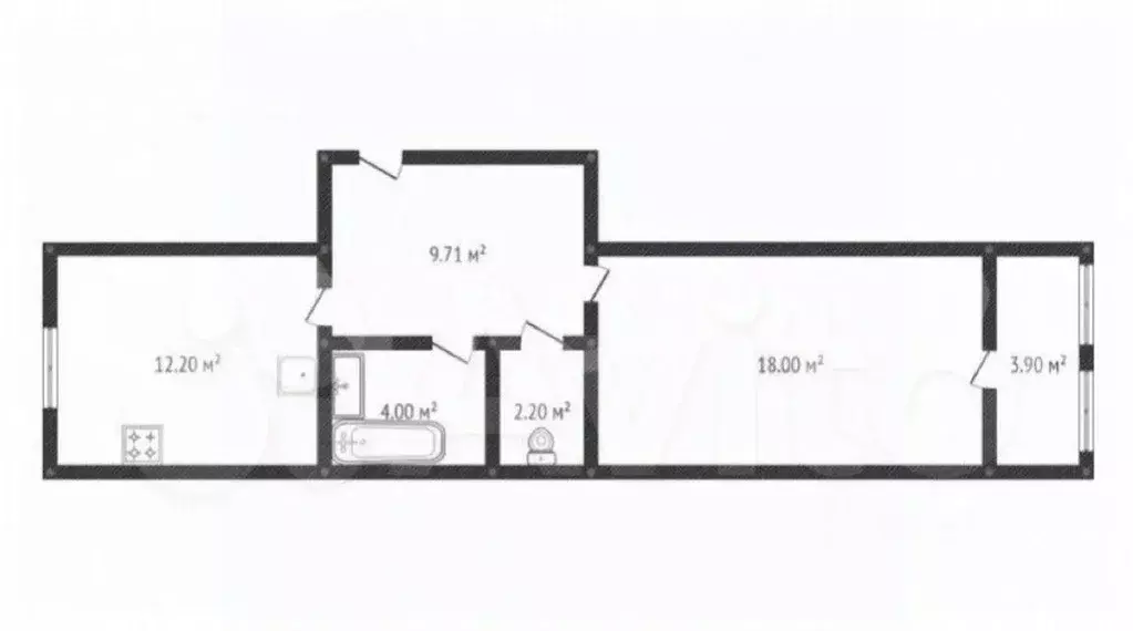 1-к кв. Краснодарский край, Новороссийск ул. Мурата Ахеджака, 12 (48.4 ... - Фото 1