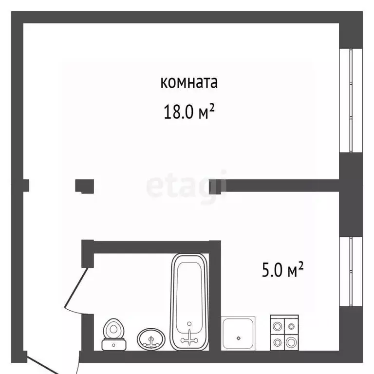 1-к кв. Владимирская область, Муром ул. Чкалова, 6Б (30.4 м) - Фото 1