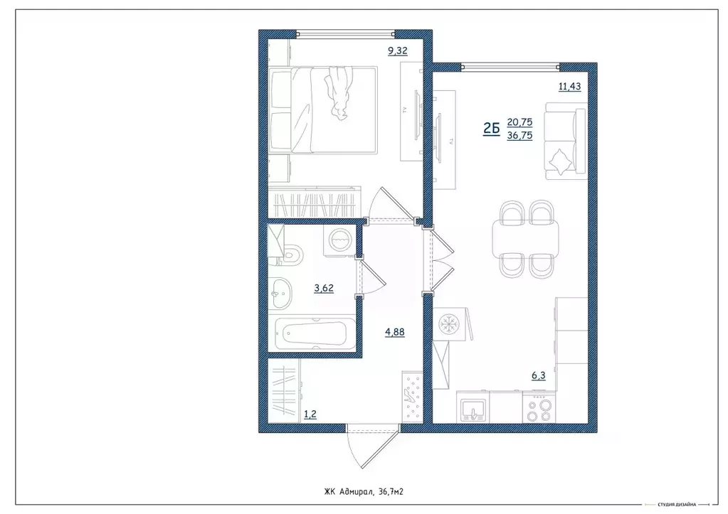 2-к кв. Ярославская область, Ярославль Шандорная ул., 14 (36.8 м) - Фото 2