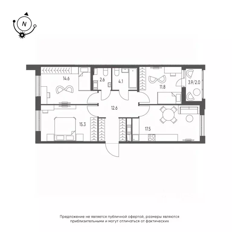 3-к кв. Омская область, Омск Зеленая река мкр, 13 (80.5 м) - Фото 0